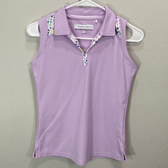 Pebble Beach Tops - Pebble Beach dry Luxe Performance sleeveless polo tennis top